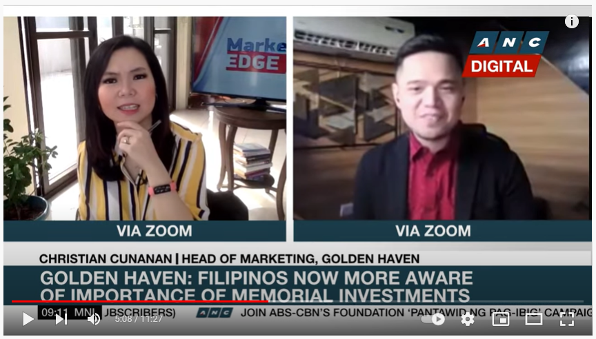 Golden Haven Marketing Services Head Says Filipinos Now More Aware of Importance of Memorial Investments