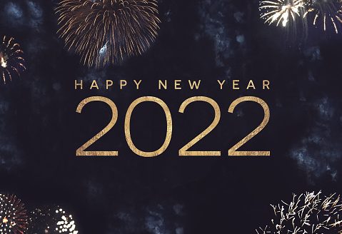 Text saying Happy new year 2022